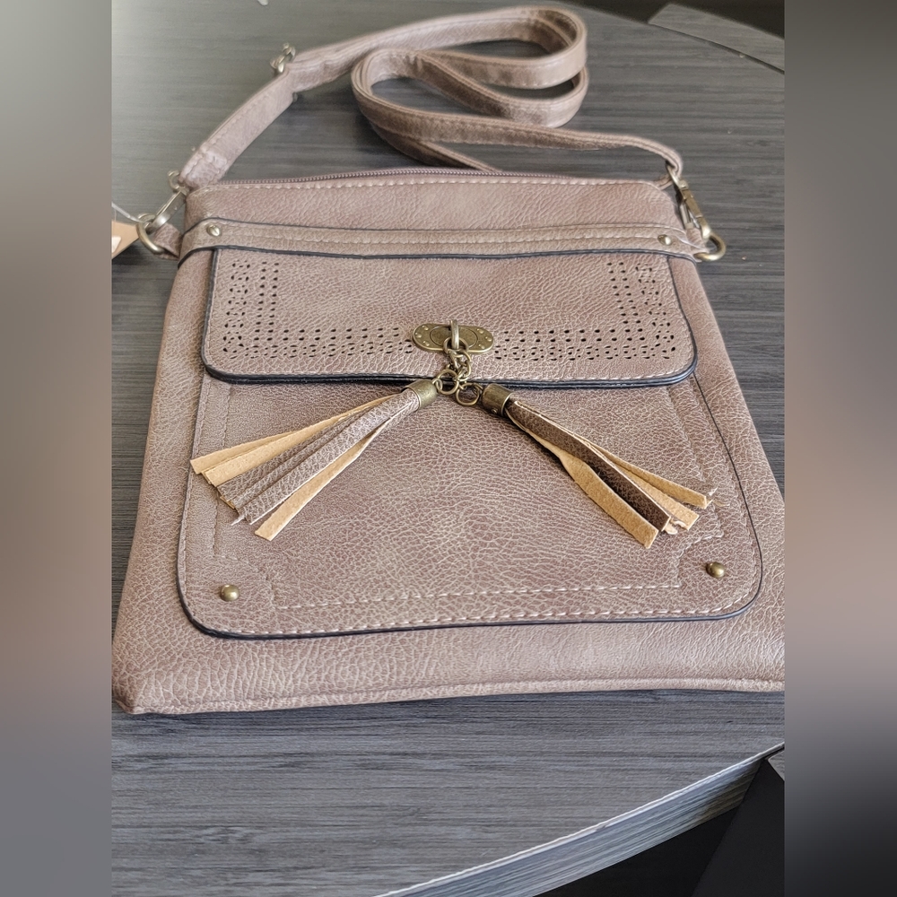 Revive Vintage Brown Crossbody Bag NWT